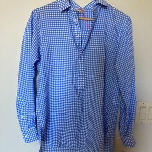 Cremieux Blue and White Blouse